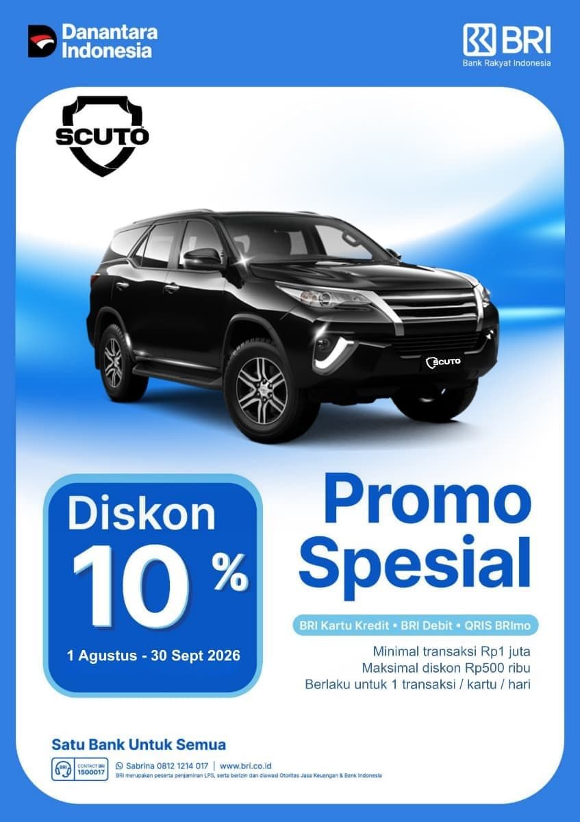 Diskon bri 10% scuto