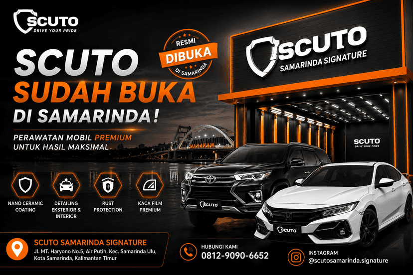 Mobil Kusam Karena Cuaca Samarinda? Kini Ada Scuto Samarinda Signature