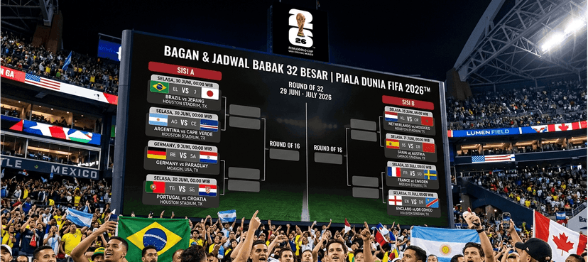 Ini Bagan Piala Dunia FIFA 2026 Babak 32 Besar dan Jadwal Lengkapnya