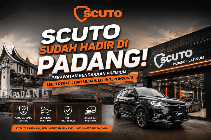 Baru Hadir di Padang, SCUTO Siap Bikin Tampilan Mobil Lebih Elegan dan Terlindungi 