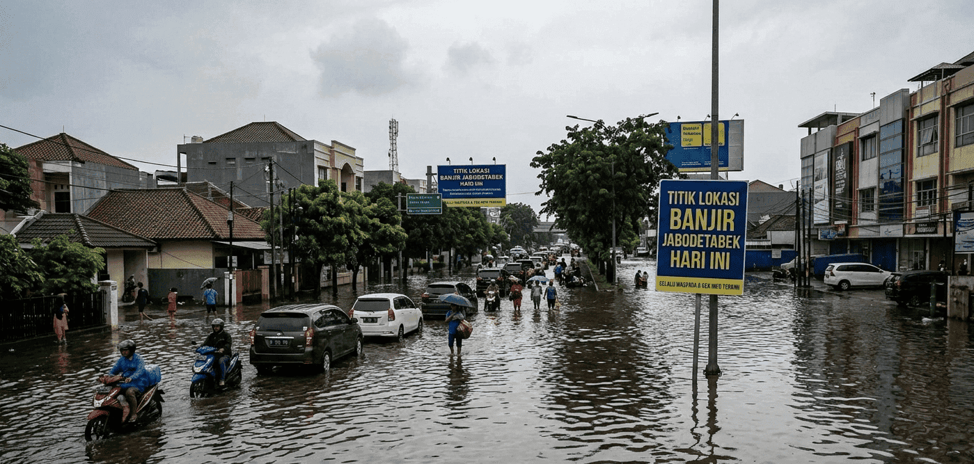 Titik Banjir Jabodetabek dan Prediksi Cuaca Sepekan ke Depan