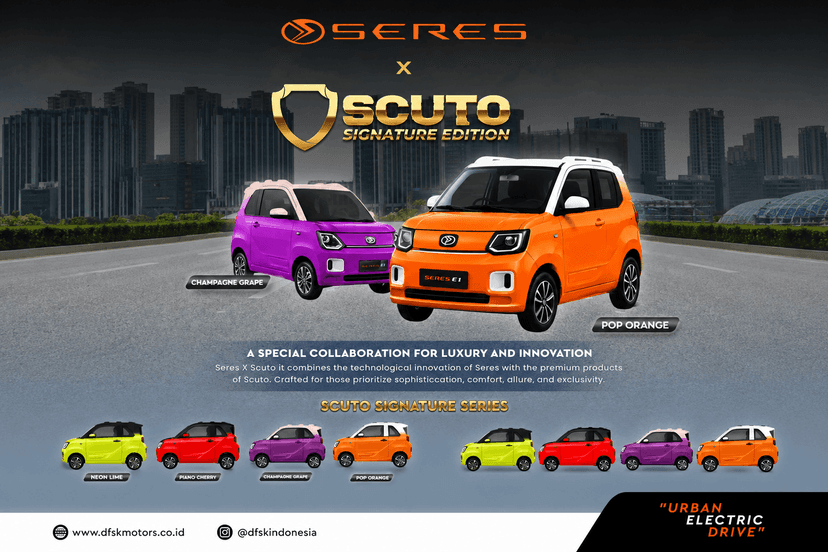 SERES E1 Scuto Signature Edition Hadir di PRJ 2026, Tawarkan Pilihan Warna yang Lebih Ekspresif dan Personal