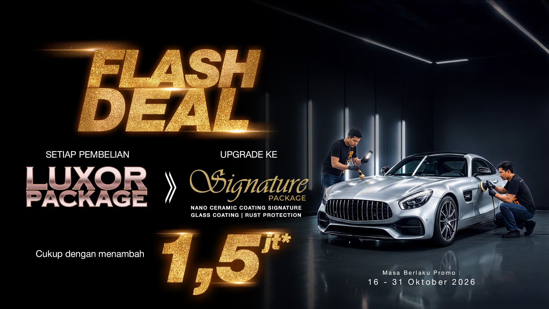 Flash Deal SCUTO Dimulai! Upgrade Paket Coating Mobil dengan Tambahan Rp1,5 Juta