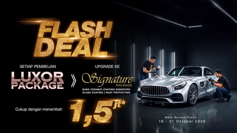 Flash Deal SCUTO Dimulai! Upgrade Paket Coating Mobil dengan Tambahan Rp1,5 Juta