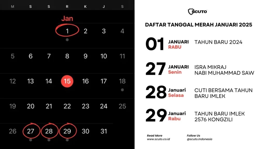 Daftar Hari Libur Nasional Dan Tanggal Merah Januari 2025: Ada Long Weekend!