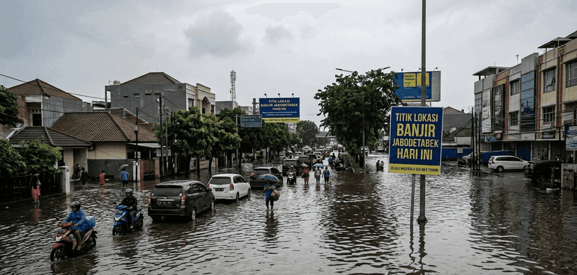 Titik Banjir Jabodetabek dan Prediksi Cuaca Sepekan ke Depan